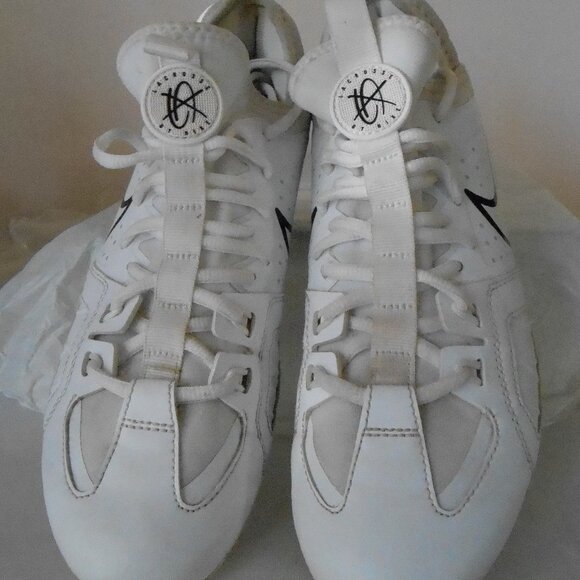 Nike Huarache 9 Varsity LAX White Black Lacrosse Cleats-Men's Size 8/Women's 9.5 - Picture 1 of 9